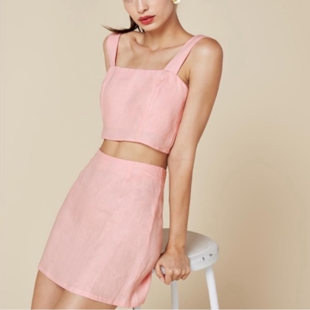 Reformation linen set in Yellow (RARE!)